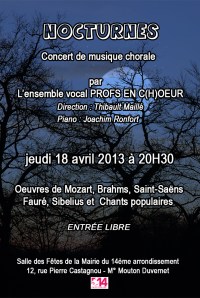 Concert Profs en choeur