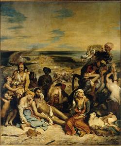 Scène des massacres de Scio. Eugène Delacroix. Paris Musée du Louvre. (C) RMN-Grand Palais (musée du Louvre) / Thierry Le Mage